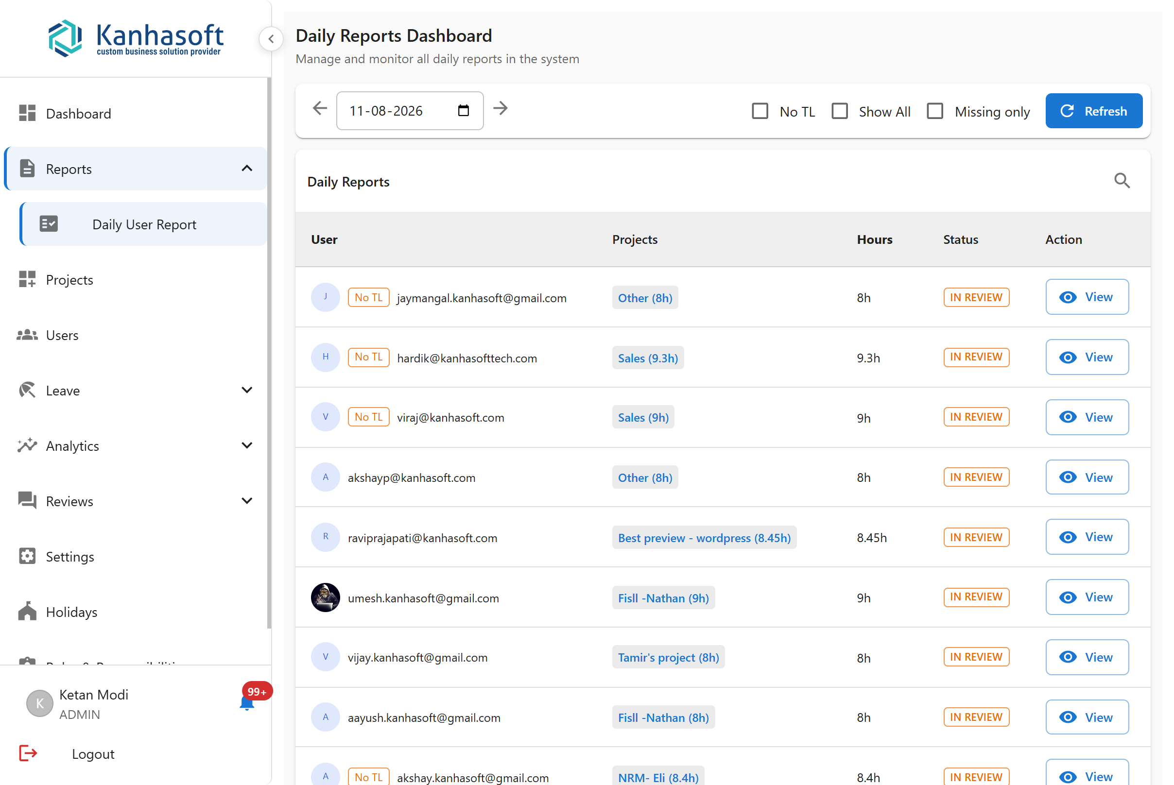 Daily Reporting Platform 1