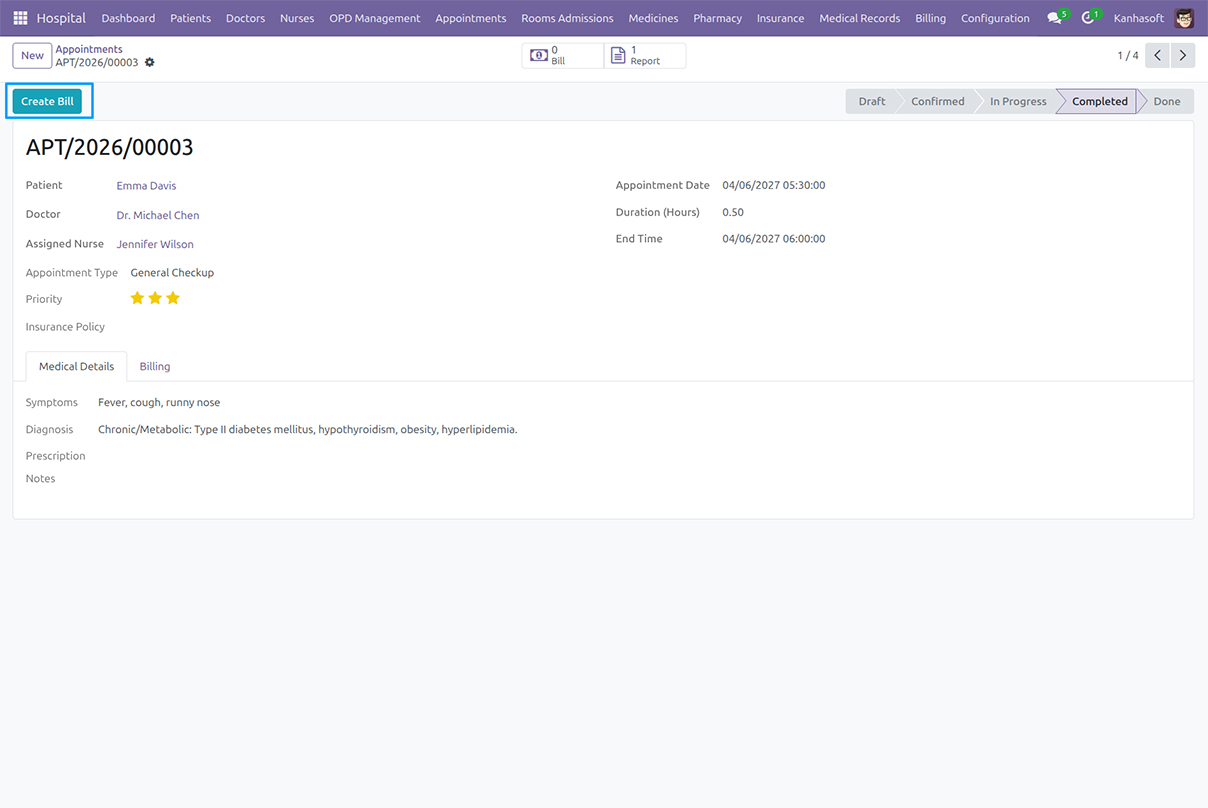 Odoo Hospital Management 4