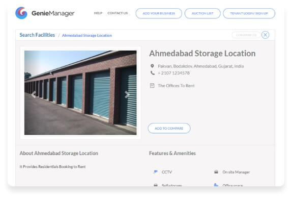 storage space crm & marketplace