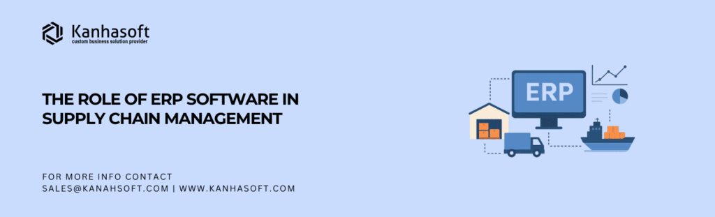 ERP software dashboard displaying real-time supply chain data, logistics tracking, and inventory management insights.