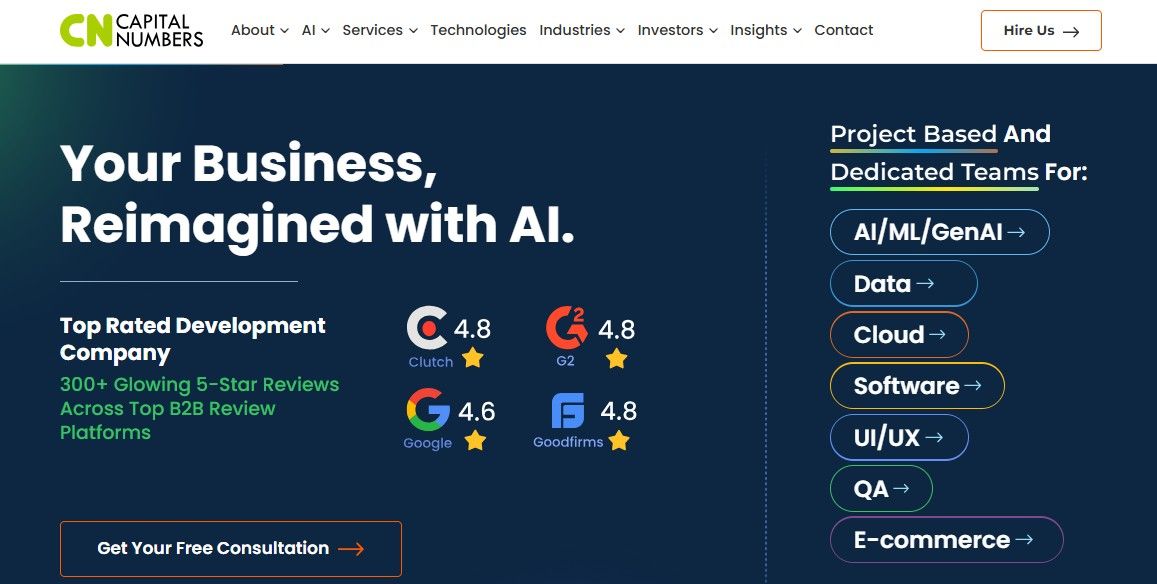 Capital Numbers- software product development