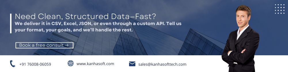 We deliver it in CSV, Excel, JSON, or even through a custom API. Tell us your format, your goals, and we’ll handle the rest