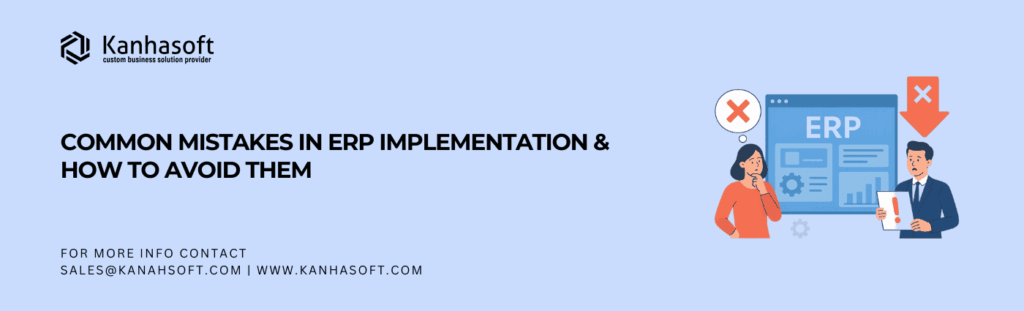ERP implementation challenges illustrated with business professionals facing errors and risks during system setup